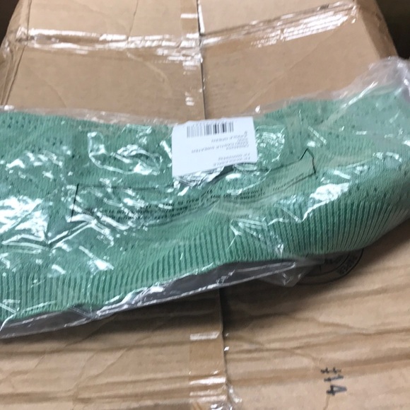 Free People Sandcastle Crop Sweater Medium Green - Picture 4 of 4